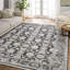 Tapis oriental noir tissé à imprimé numérique antidérapant lavable à la machine