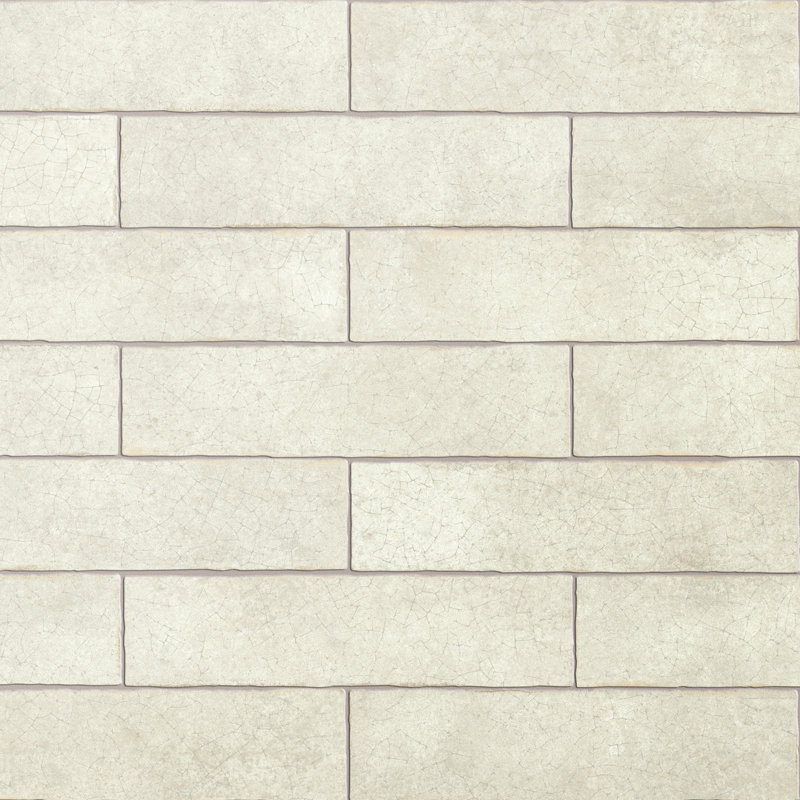 Craquelé de 2 7/8 po X 11-7 / 8 po Carreau de céramique, Beige