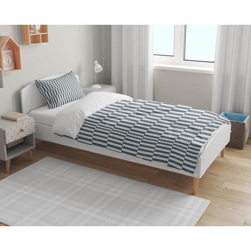 Ensemble d'édredon léger Off Stripe, Bleu