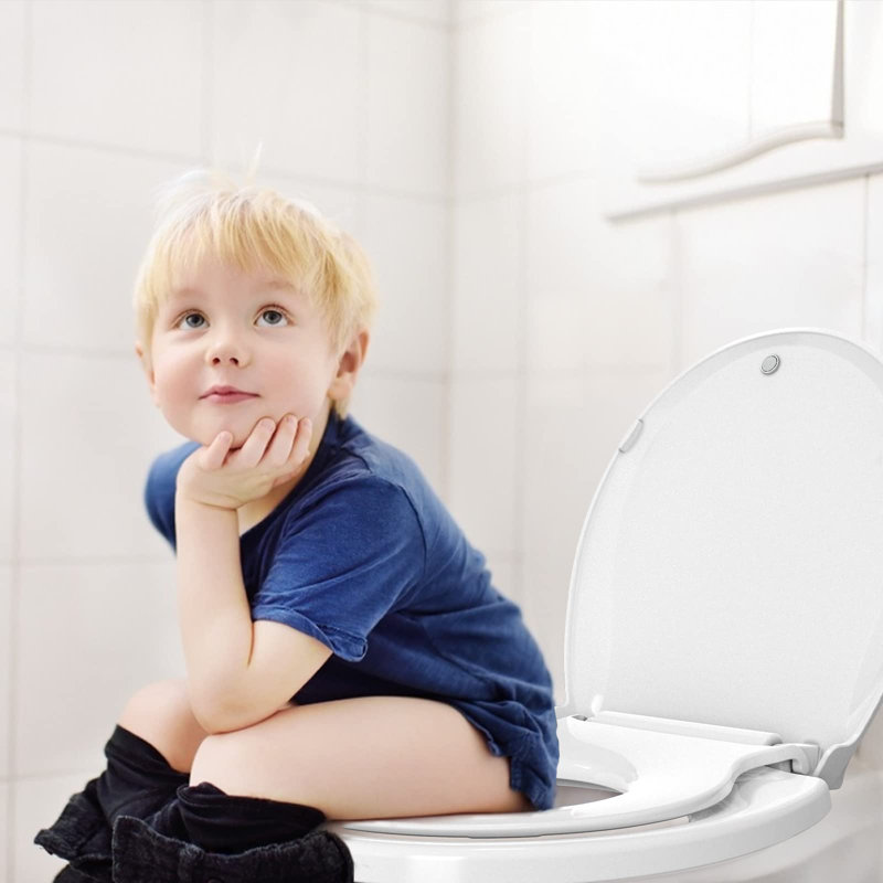 Siège de toilette 2 en 1 blanc 2 po 1 po
