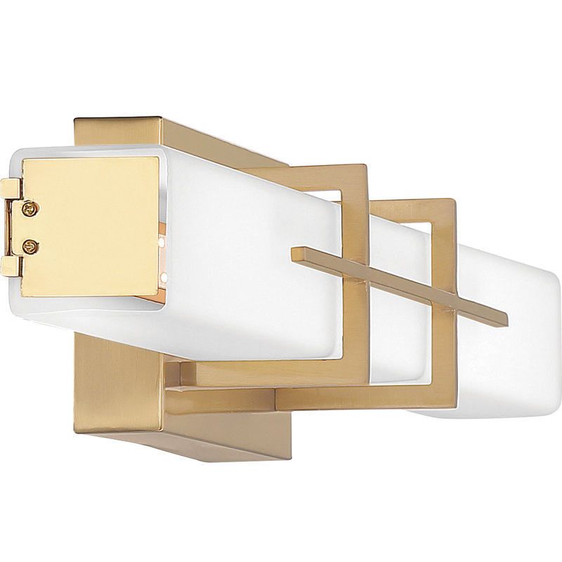 Dimmable LED Bath Bar, Aged Brass