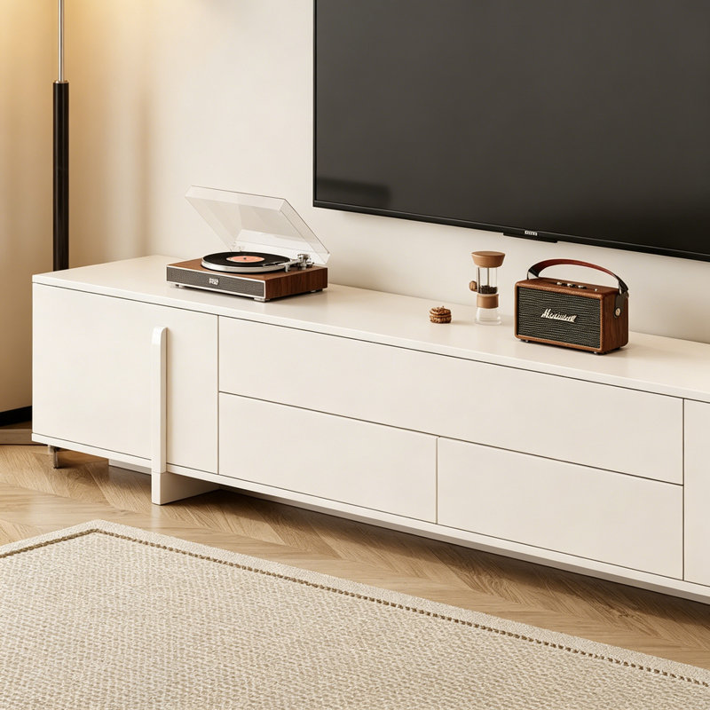 Meuble télé moderne, simple et tendance, Blanc