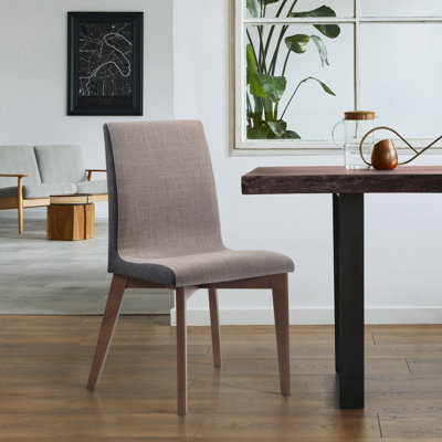 Chaise d’appoint rembourrée grise Abbie