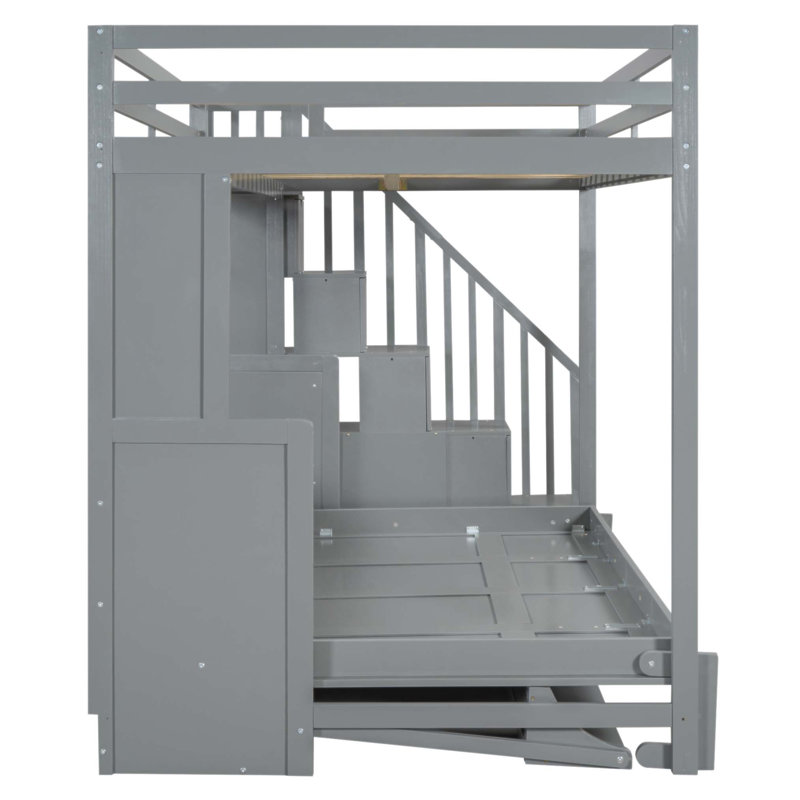 Over Murphy Bed With Hydraulic Lift, Desk Design, And Ample Storage For Versatile Spaces