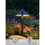 Lampe de jardin DEL basse tension 5 CCT, 12-24 V CA/CC, bordure dorée noire, luminaire en aluminium-109011721