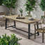 Table de salle à manger d'extérieur en bois d'acacia, gris / métal rustique-77194947-77194974