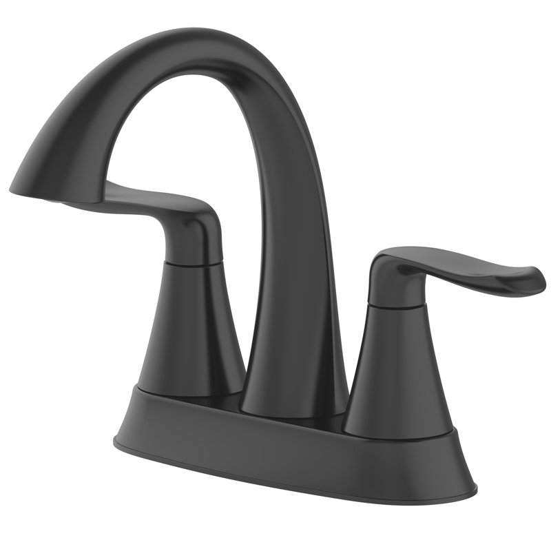 Piccolo™ Centerset Bathroom Faucet with Drain Assembly, Matte Black