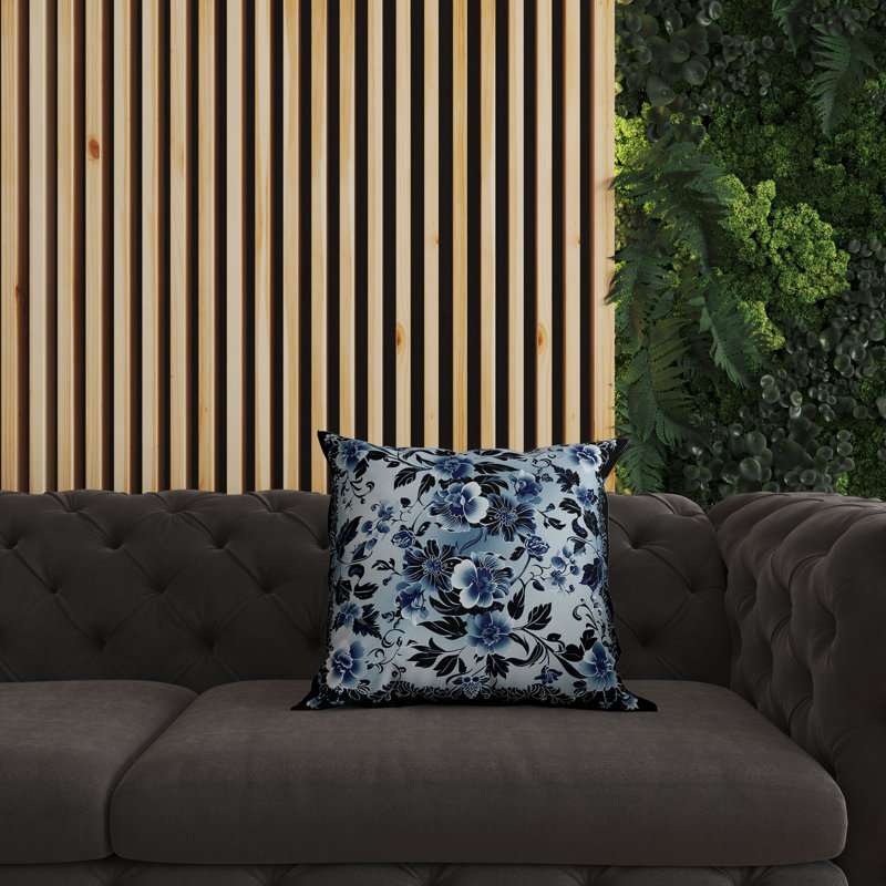 Coussin réversible Flower Hub, H 16 po x l 16 po
