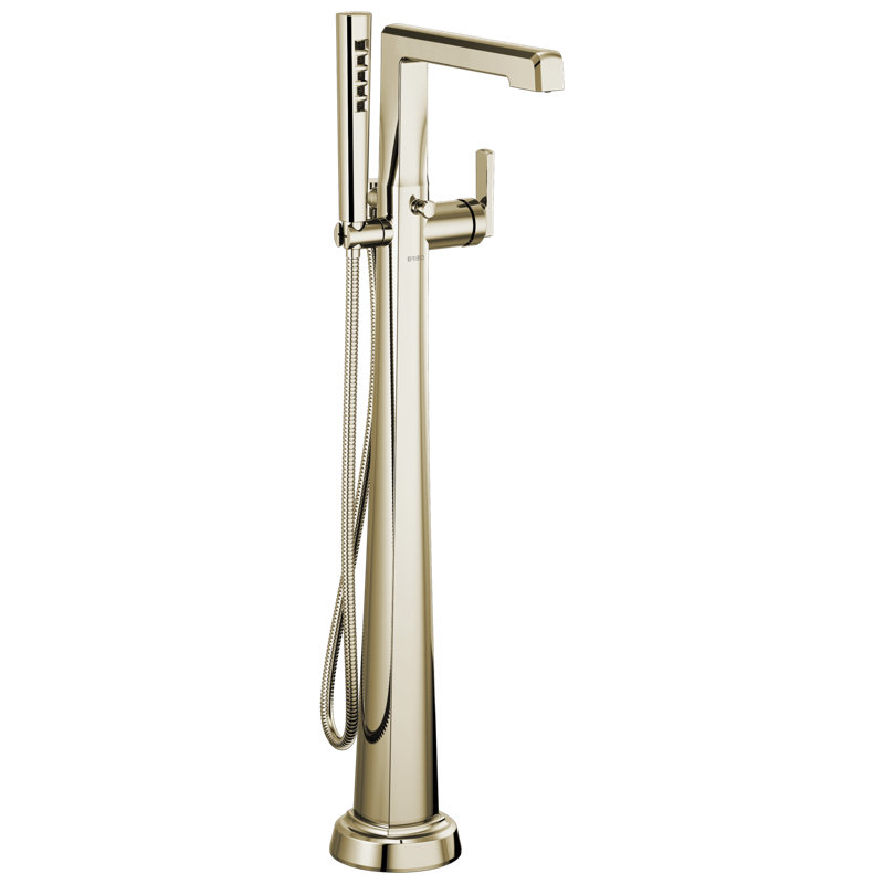 Levoir® Single-Handle Floor Mount Tub Filler, Polished Nickel