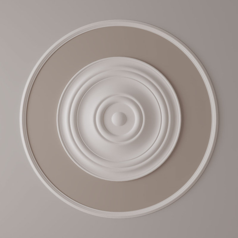 Ensemble d'anneaux de plafond traditionnel, H 50,375 po x l 50,375 po, Paquet de 4 (forme un cercle complet)