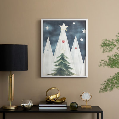 «Christmas Holiday Art DCCCLXVII», reproduction d'art encadrée - bois massif
