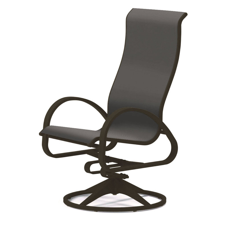 Fauteuil de patio pivotant Hiraku, Titane Sunbrella®, Bois de plage texturé