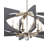 Alscar 28"W 6-Light Driftwood Grey Finish Modern Chandelier Light by