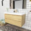 Meuble-lavabo simple 42 po avec plateau en résine Tahel-794897091
