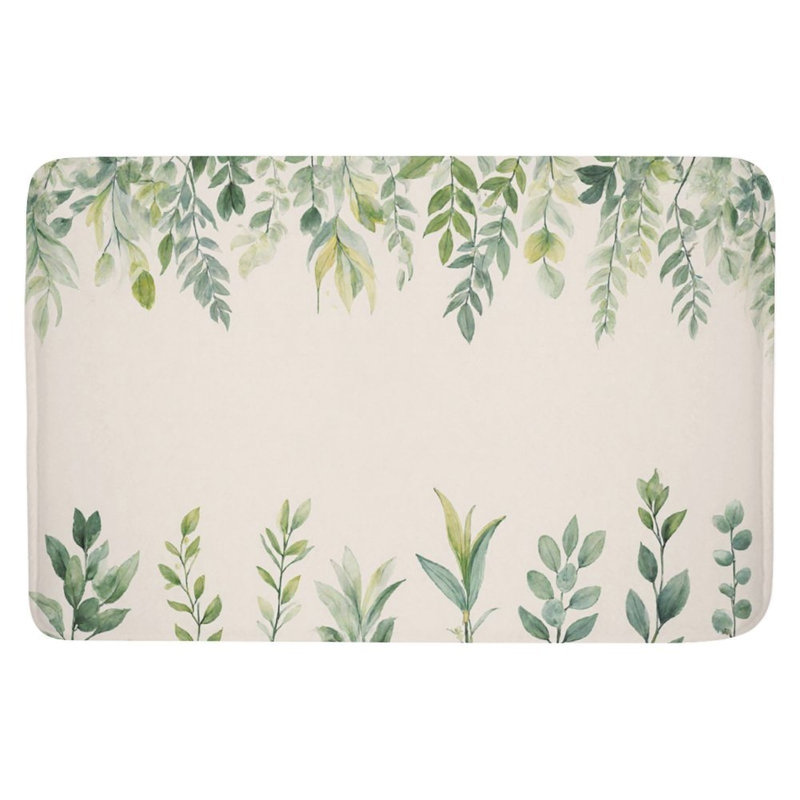 Tapis pour salle de bain Green Leaf