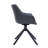 Matthew Upholstered Leather Dining Chair 360-Degree Swivel Armchair With Powder-Coated Iron Legs Dulaney Collection-1436379293