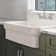 Fireclay 30" x 22" Drop-in Sink with 2 Faucet Holes on Backsplash
