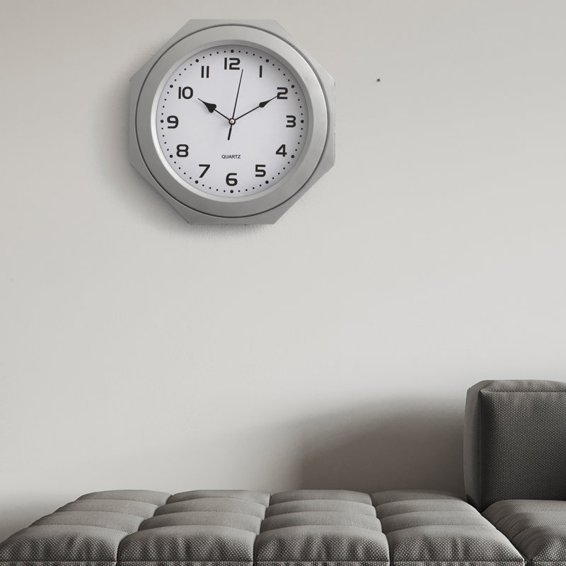Clift Wall Clock, Silver