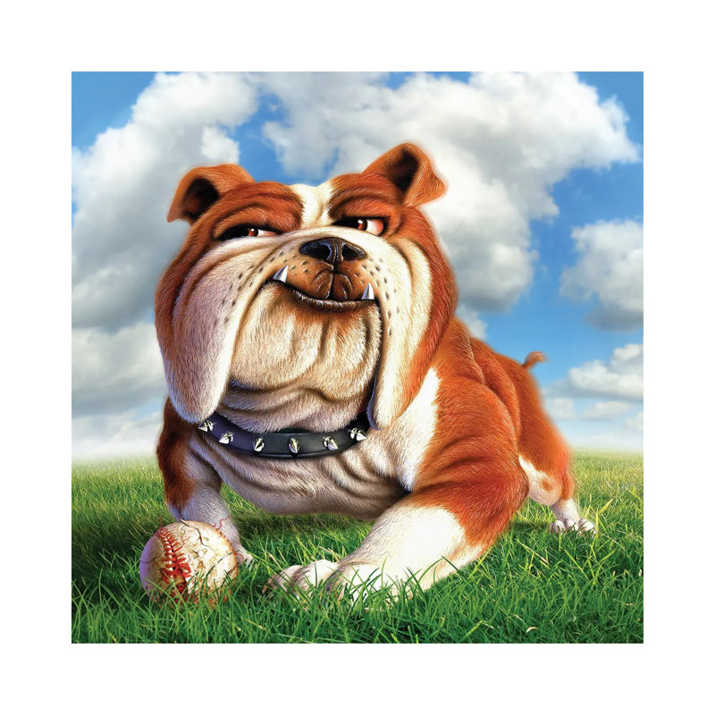 Bulldog by Jerry LoFaro - Wrapped Canvas Gallery-Wrapped Canvas Giclée, 45.72 cm H x 45.72 cm W