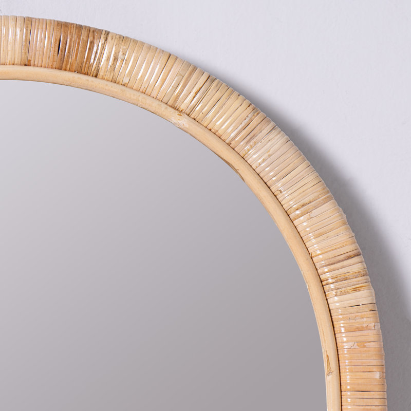 Brienne Arch Raffia Beveled Mirror