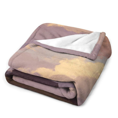 Jeté en flanelle Sunset Farmhouse Art, couverture douce et chaude pour le canapé-lit du salon