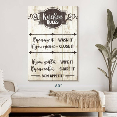 " Kitchen Rules Typography " by HomeyNotes Studio