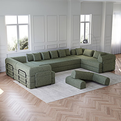 Convertible Sleeper Sofa Bed With Pillow