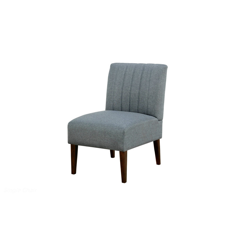 Chaise d'appoint de 29,81 po de large Kaie CHAISE D'APPOINT CONFORTABLE, Tissu gris