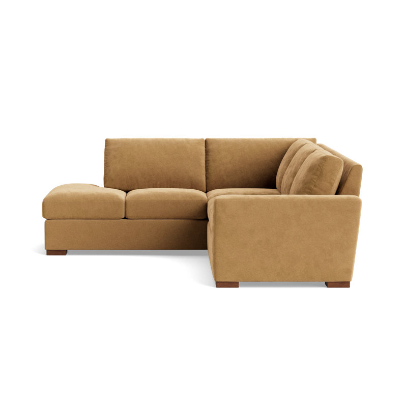 Couch Potato Sectional, Left Hand Facing, Performance Velvet - Nutmeg
