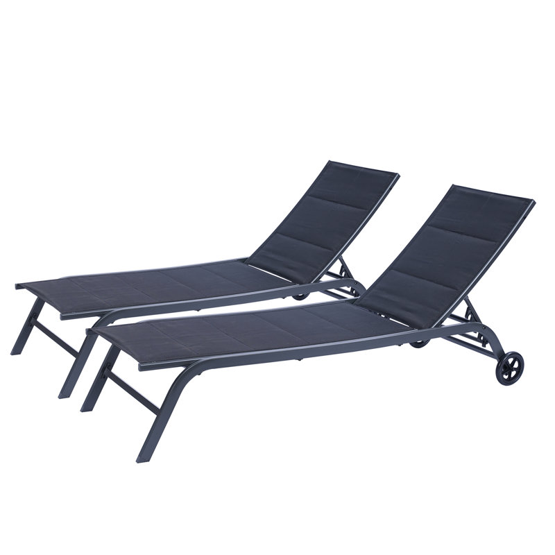 Chaise longue d'extérieur en métal Sinclaire