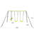 Interesting Swingset With  Plastic Safe Swing Set 440Lbs For Outdoor Playground With Face To Face Without Tee