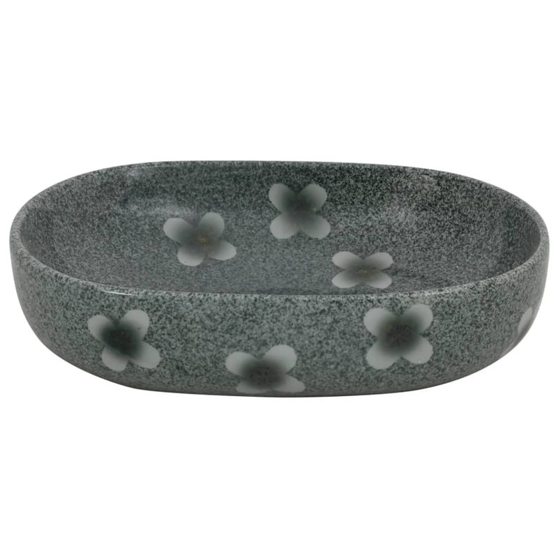 Lavabo à poser ovale bleu 23,2 x 15,7 x 5,5 po vidaXL