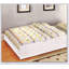 Lit superposé simple au-dessus d'un lit double de style moderne moderne avec des rails en échelle attachés et une structure de joint verrouillable pour la sécurité.-1590486726