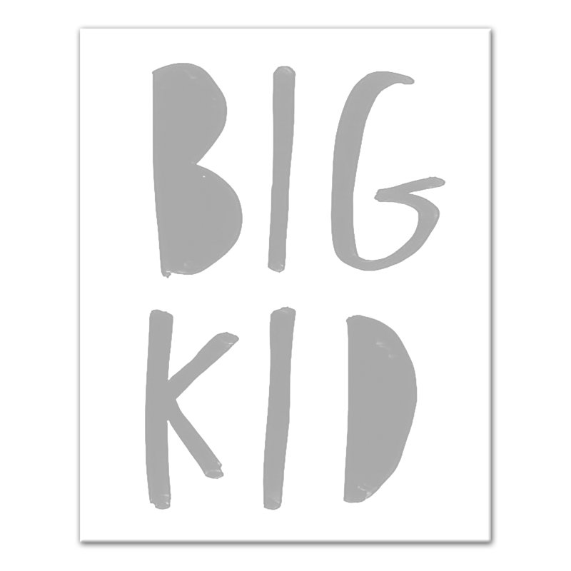 Art sur toile big enfant Benoit, Gris, H 20 po x l 16 po x P 1,25 po
