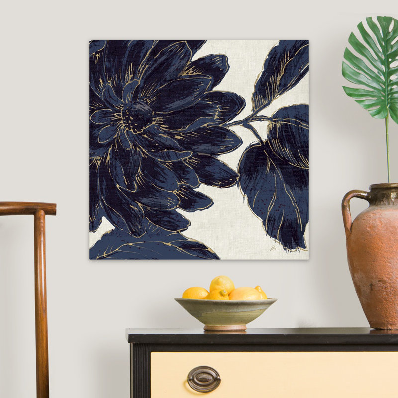«Indigo Garden I», reproduction d'impression, H 24 po x l 24 po x P 1,5 po, Toile