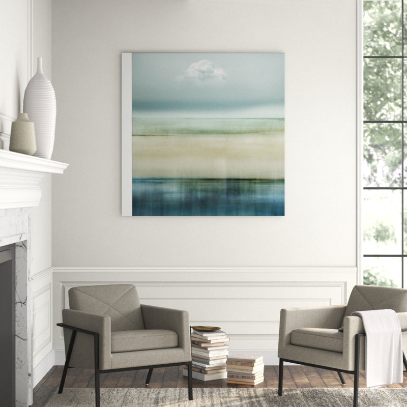 Poly Horizons III Painting by Austin Beiv, Brush Gel, 54" H x 54" W x 2" D