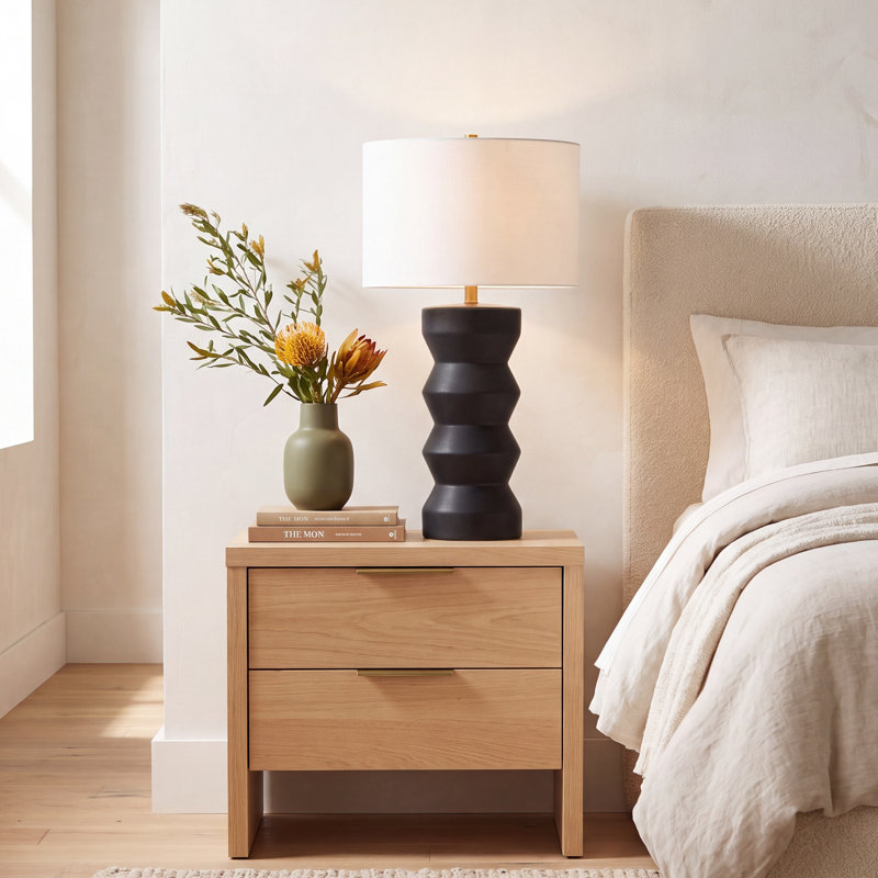 Dublin Ceramic Table Lamp, Matte Black