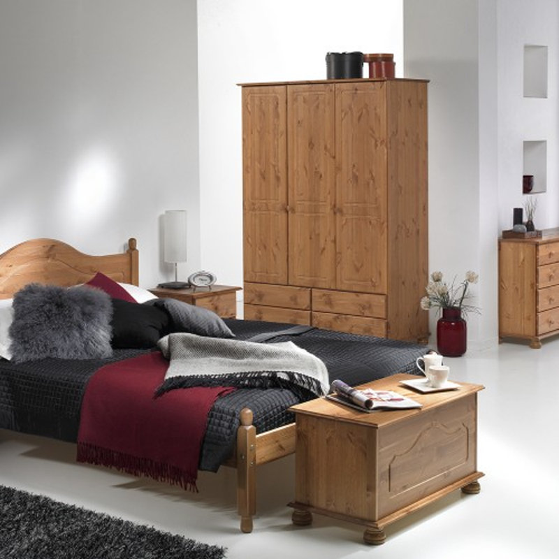 Chritine 3 Door Wardrobe, Brown