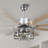  65" Industrial Silver Large Ceiling Fan with Light and Remote, 6 Speed Reverisble DC Motor-254580400