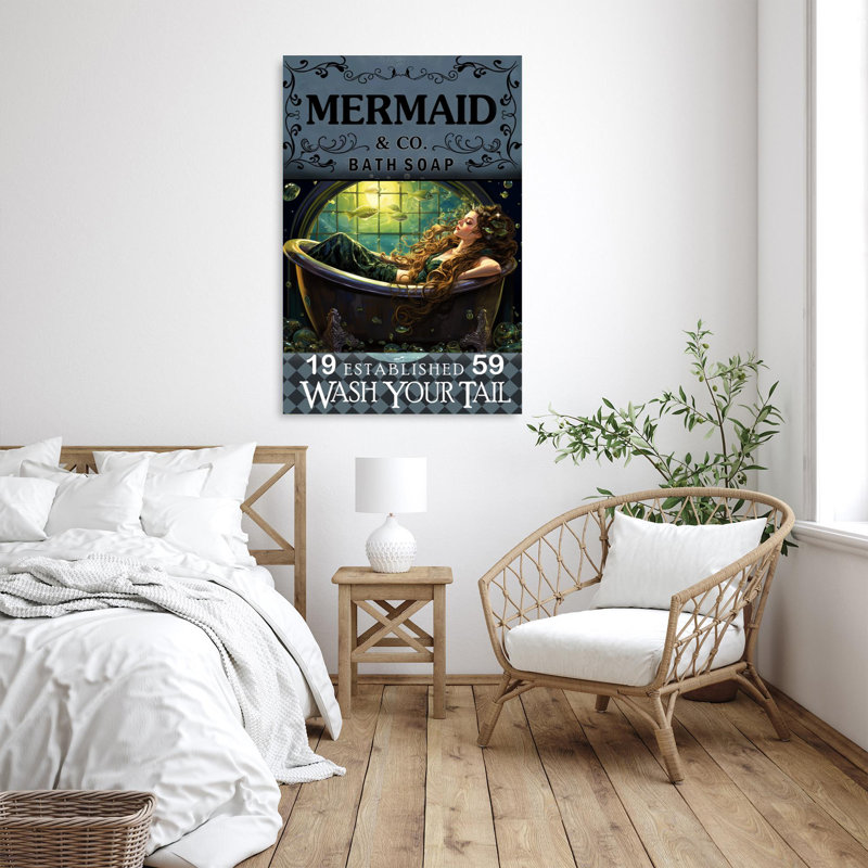 " Mermaid Bath Soap ", 14" H x 11" W x 1.25" D