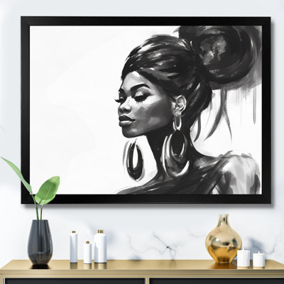 " Black And White African American Woman I "