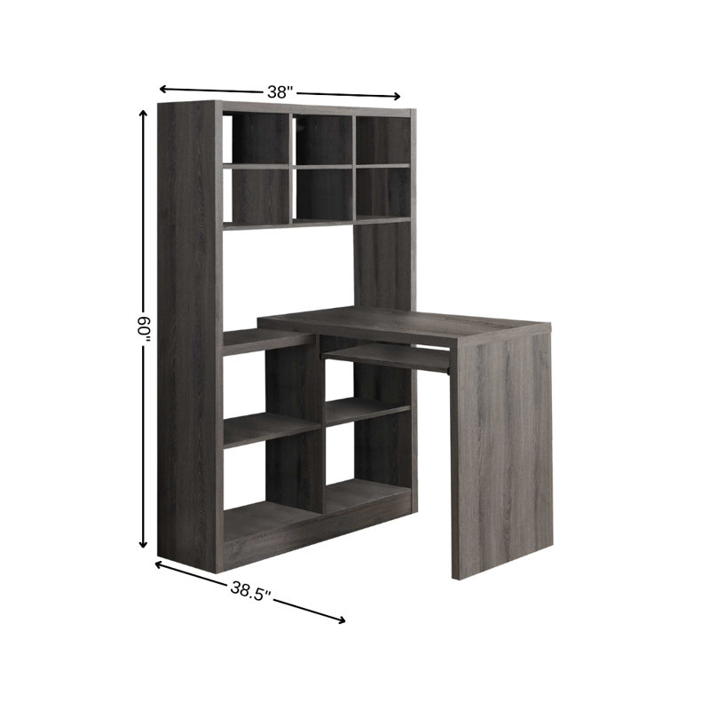 Bureau d'ordinateur en L