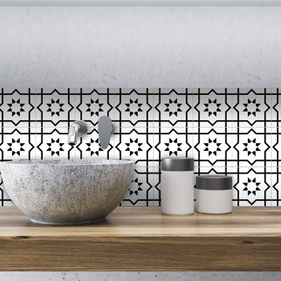 Carreau de mosaïque auto-adhésif en vinyle 7 po x 7 po