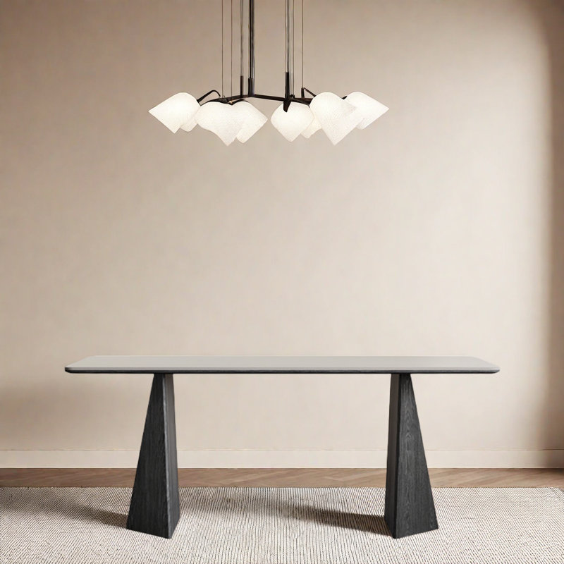 Minimalist Slab Dining Table., 29.53"H x 70.87"L x 35.43"W
