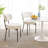 Sherpa Fabric Upholstered Dining Chairs Set with Backrest For Dining Room, Kitchen, Living Room-1180803266