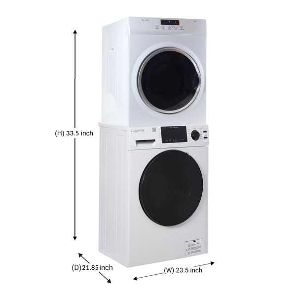 standard stackable washer and dryer dimensions