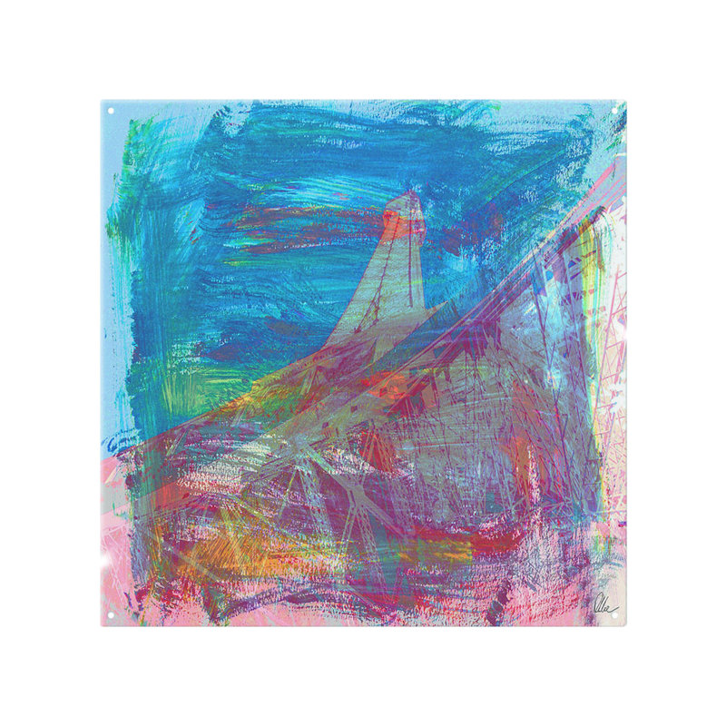 60cm W Glass Peel and Stick, 50cm L x 60cm W
