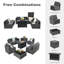 Ensemble de conversation en osier / rotin pour 6 personnes avec coussins et foyer de 60 000 BTU-1089553523