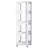 4 All Rotating Bookshelf, 360 Wheels, Large Size, White Finish, Easy To Put Together, Optimal Book Storage Color, Modern Design, High Durability, Simple Assembly-126094320