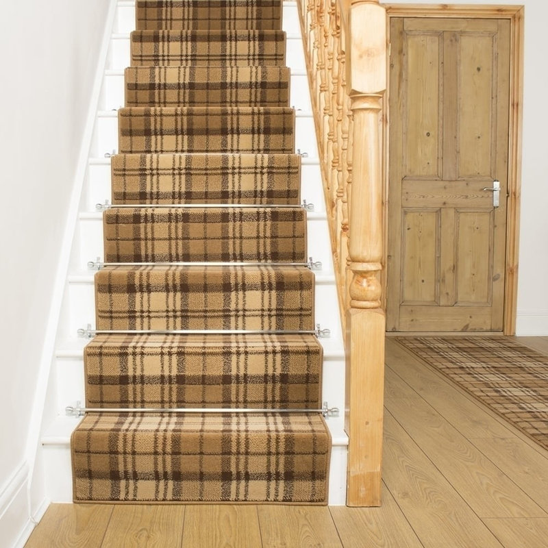 Stair Runner Plaid Area Rug, Runner 100 x 450 cm